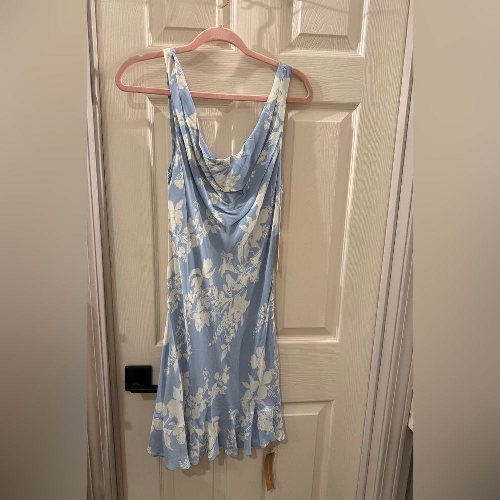 NWT Reformation Blue and White Floral Mini Dress